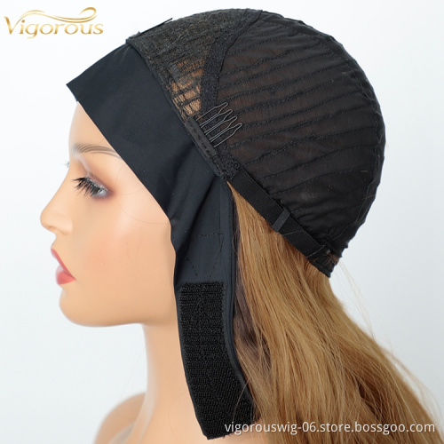 New Fashion Ombre Brown None Replacement Body Wave Heat Resistant Fiber Hair Synthetic Headwraps Hair Wig Headband Wigs